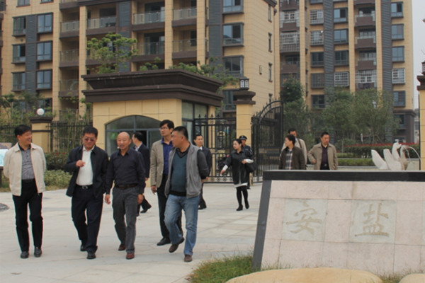 王書(shū)記一行參觀(guān)安鹽曲陽(yáng)國(guó)際小區(qū)